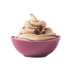 Prepared bowl of ColdSnap® Coffee Premium Ice Cream topped with coffee beans