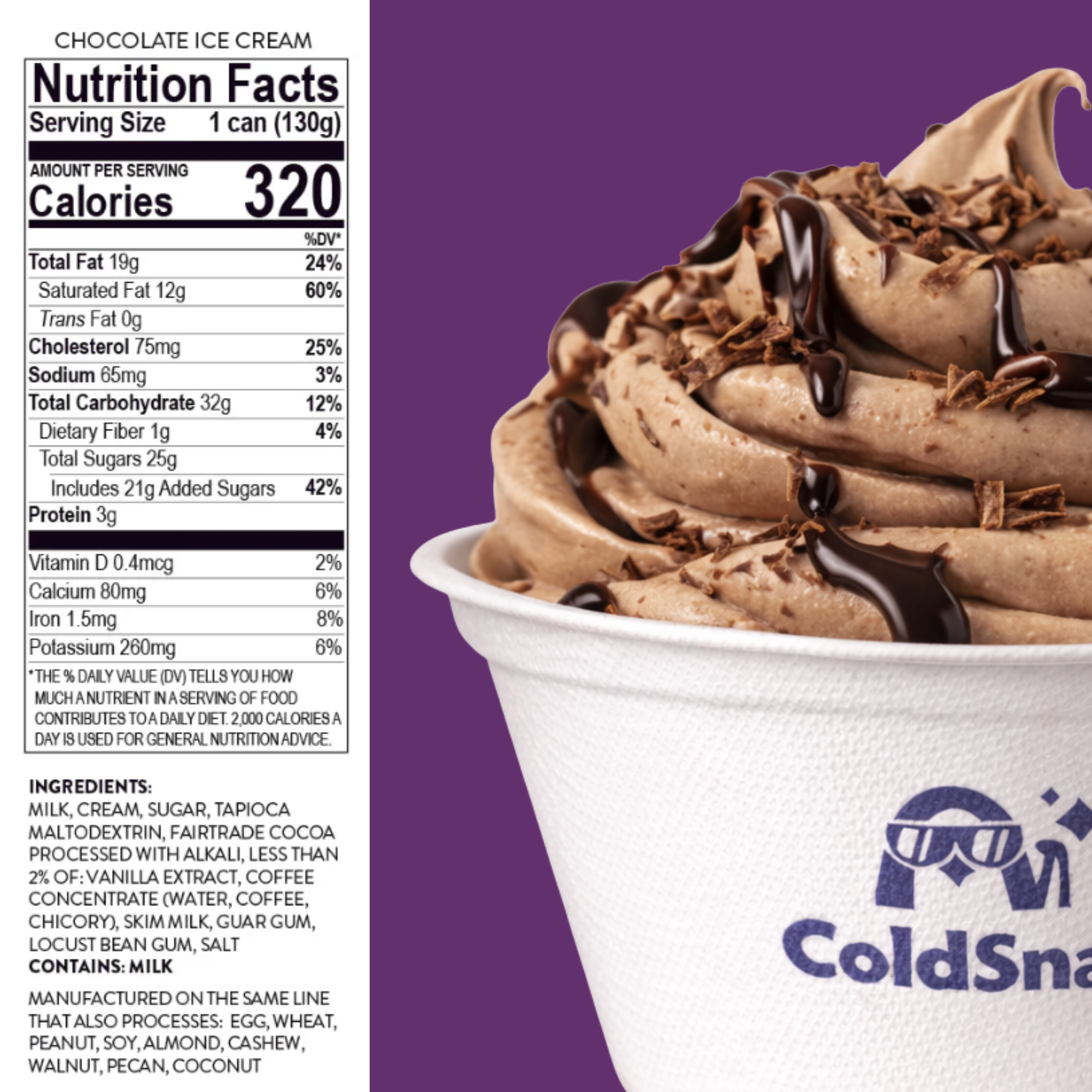 Chocolate Ice Cream, 12-Pack