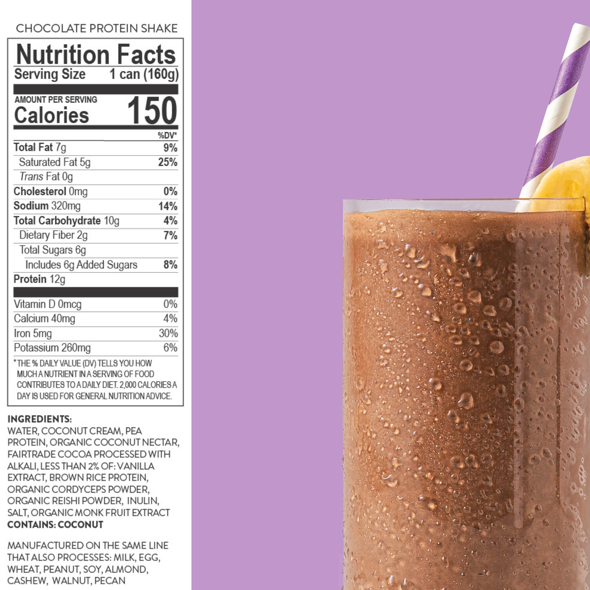 Chocolate (Non-Dairy) Frozen Protein Shake, 12-Pack