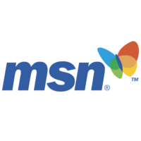 MSN logo with a colorful butterfly on a white background