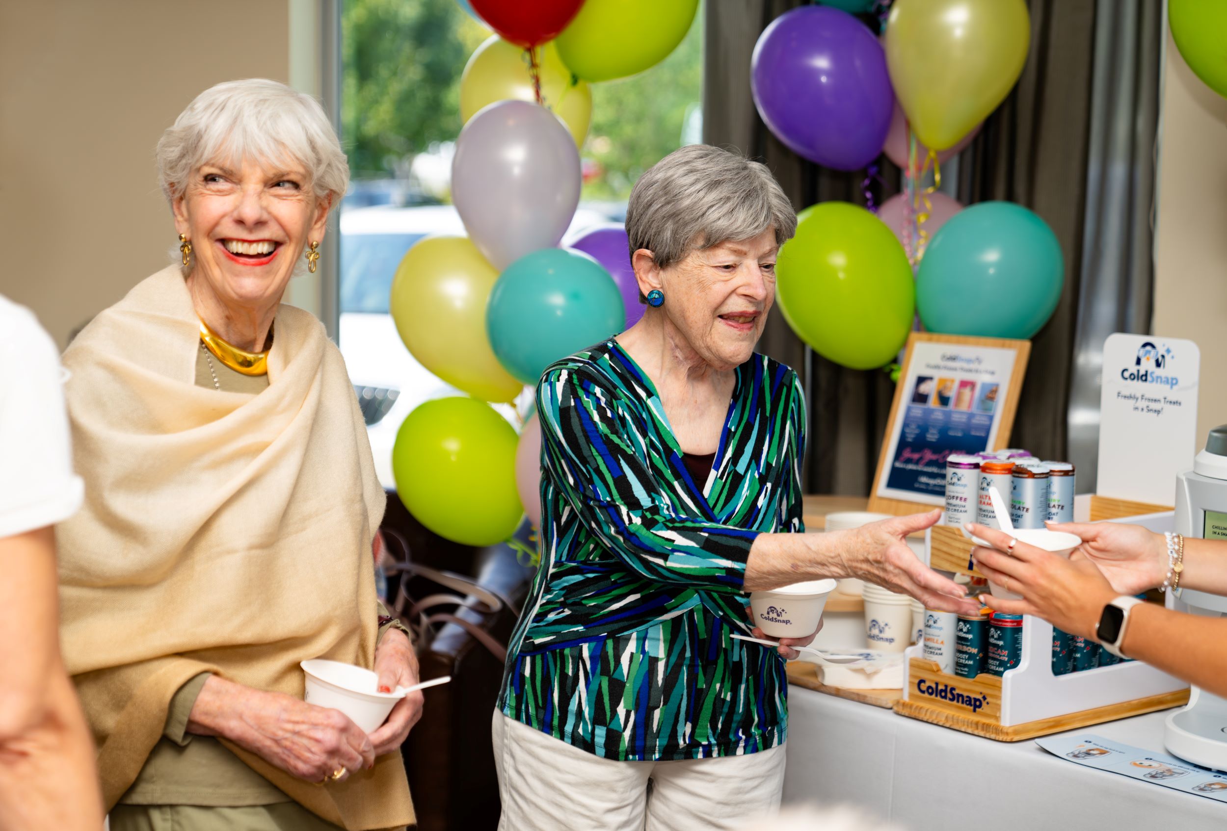 Senior living residents enjoying ColdSnap